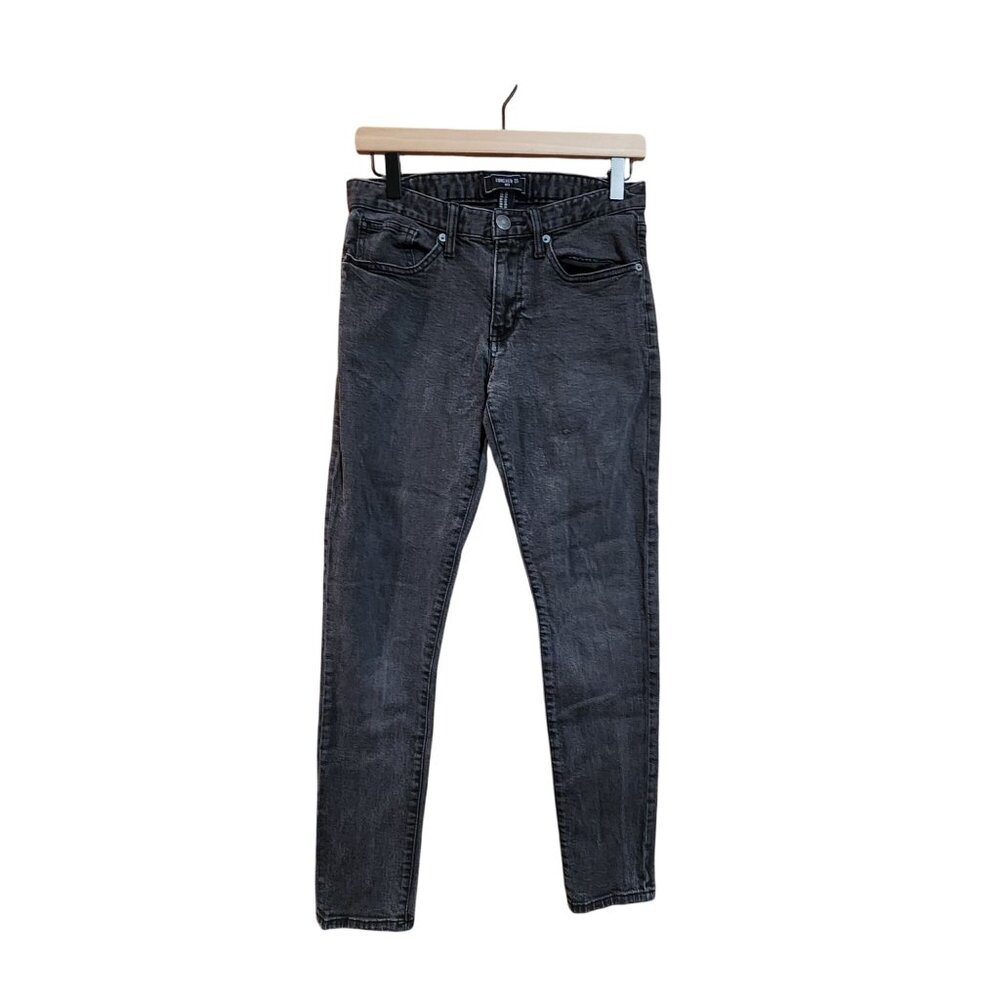 Forever 21 Mens Black Skinny Jeans Size 29 Waist Medium Wash Denim